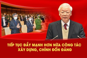 Tổng Bí thư Nguyễn Phú Trọng phát biểu tại Hội nghị. (Ảnh: THỦY NGUYÊN)