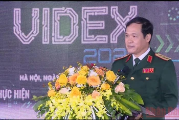 Thượng tướng Vũ Hải Sản phát biểu tại Lễ khai mạc.