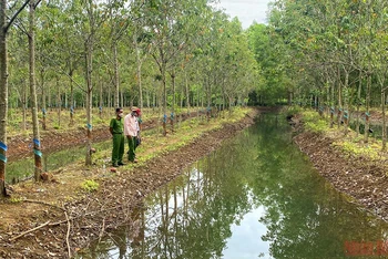 Hiện trường 2 cháu bé đuối nước.