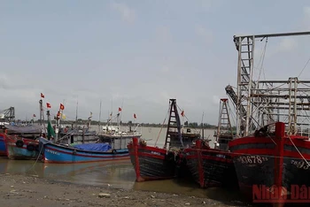 Tàu cá cập cảng Hới, thành phố Sầm Sơn–Thanh Hóa. (Ảnh: Mai Luận)