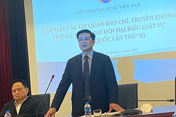 Chủ tịch Liên đoàn Luật sư Việt Nam Đỗ Ngọc Thịnh chia sẻ thông tin về Đại hội.