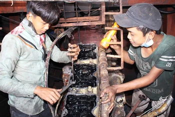 Đào tạo nghề sửa chữa cơ khí cho lao động nông thôn trên địa bàn TP Mỹ Tho (Tiền Giang).