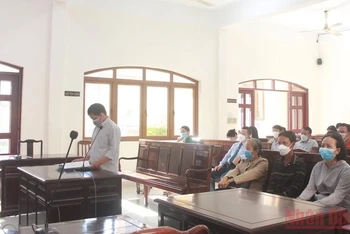 Bị cáo Hà Huy Hải tại phiên tòa.
