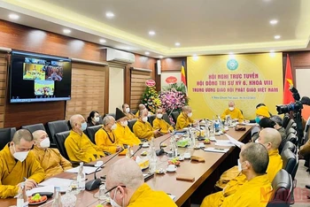 Hội nghị kỳ 6-Khóa VIII (nhiệm kỳ 2017-2022), Hội đồng Chứng minh, Hội đồng Trị sự Giáo hội Phật giáo Việt Nam. (Ảnh: THIỆN MINH)