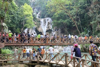 Một địa điểm du lịch tại tỉnh Luang Prabang được du khách nước ngoài ưa thích khi đi du lịch Lào. (Ảnh: Xuân Sơn)