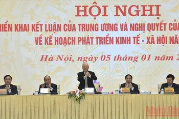 Tổng Bí thư Nguyễn Phú Trọng dự và chỉ đạo Hội nghị trực tuyến của Chính phủ với các địa phương tổng kết công tác năm 2021, triển khai nhiệm vụ, giải pháp chủ yếu năm 2022.