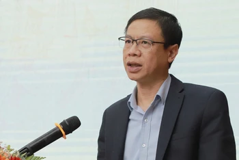 Ông Lê Xuân Định, Thứ trưởng Khoa học và Công nghệ phát biểu, tại Hội nghị.