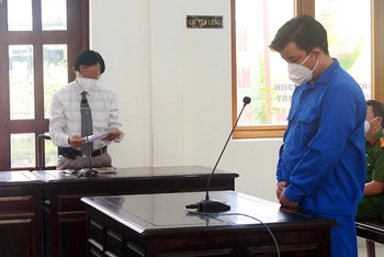 Bị cáo Đặng Quang Toàn tại phiên tòa.