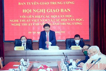 Đồng chí Trần Thanh Lâm phát biểu tại hội nghị.