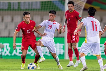 Đội tuyển Việt Nam gặp Trung Quốc tháng 10/2021. (Ảnh: VFF)