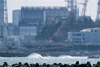 Nhà máy điện hạt nhân Fukushima Daiichi tại thị trấn Futaba, tỉnh Fukushima, nơi từng bị tàn phá gây sự cố hạt nhân trong thảm họa động đất sóng thần Nhật Bản, ngày 10/3/2021. (Ảnh: AFP/TTXVN)