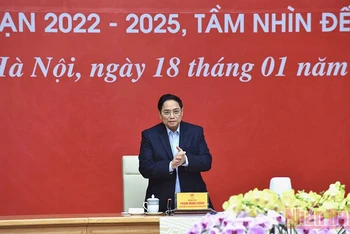 Thủ tướng Phạm Minh Chính chủ trì Hội nghị. (Ảnh: Trần Hải)