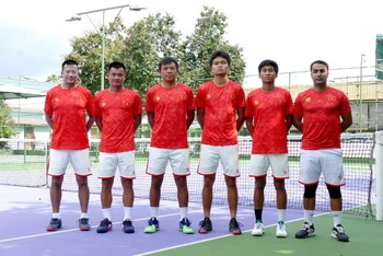 Trong năm 2021, đội tuyển Davis Cup Việt Nam đã thi đấu thành công, thăng hạng lên thi đấu Play-offs Davis Cup nhóm II thế giới năm 2022. (Ảnh: VTF)