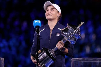 Ashleigh Barty giành chức vô địch Australian Open 2022. (Ảnh: REUTERS)