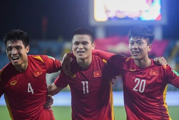 Đội tuyển Việt Nam khởi đầu năm mới như mơ với chiến thắng ấn tượng 3-1 trước đội bóng láng giềng Trung Quốc. (Ảnh: Liên đoàn Bóng đá Việt Nam)