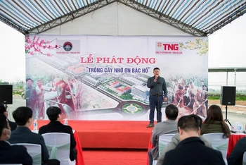 Tập đoàn TNG Holdings Việt Nam tổ chức Lễ phát động Tết trồng cây đầu năm tại thị trấn Đức Thọ (Hà Tĩnh). 