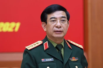 Đại tướng Phan Văn Giang, Ủy viên Bộ Chính trị, Phó Bí thư Quân ủy Trung ương, Bộ trưởng Quốc phòng. (Ảnh: QĐND)