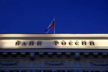 Trụ sở Ngân hàng Trung ương Nga ở Moskva. (Ảnh: Reuters)