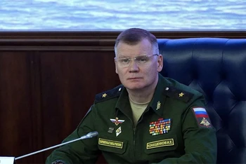 Người phát ngôn Bộ Quốc phòng Nga, Thiếu tướng Igor Konashenkov. (Nguồn: RIA-Novosti)