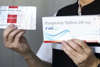 Thuốc Favipiravir dùng để điều trị bệnh nhân Covid-19. (Ảnh: Bưu điện Bangkok)