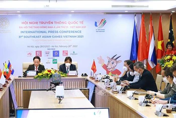 Quang cảnh Hội nghị Truyền thông quốc tế SEA Games 31 lần thứ nhất.