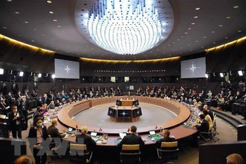Toàn cảnh cuộc họp cấp ngoại trưởng các nước thành viên NATO tại Brussels, Bỉ, ngày 4/3/2022. (Ảnh: AFP/TTXVN)