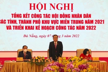 Phó Chủ tịch Thường trực Quốc hội Trần Thanh Mẫn phát biểu kết luận hội nghị.