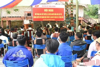 Huyện ủy Hòa Vang tổ chức đối thoại trực tiếp 2 cấp giữa cấp ủy với nhân dân 2 thôn Tà Lang, Giàn Bí.