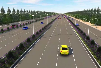 Phối cảnh thiết kế trục giao thông kết nối Thành phố Hồ Chí Minh-Long An-Tiền Giang. 