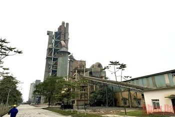 Dây chuyền sản xuất của Công ty CP xi-măng Tân Quang.