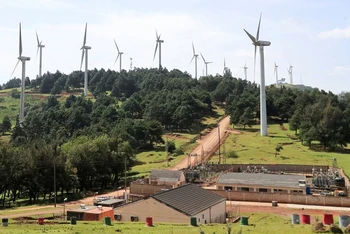 Các turbine điện gió ở Nairobi, Kenya. (Ảnh: Reuters)