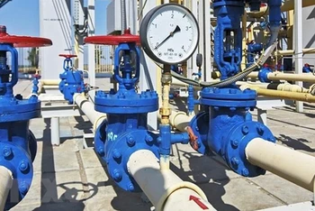 Hệ thống đường ống dẫn khí đốt của Tập đoàn Gazprom (Nga). (Ảnh: EPA/TTXVN)