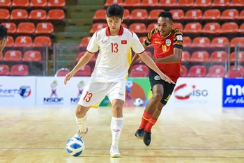 Đội tuyển futsal Việt Nam thắng đội tuyển futsal Timor Leste 7-1. (Ảnh: VFF)