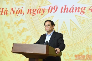 Thủ tướng Chính phủ Phạm Minh Chính chủ trì phiên họp lần thứ 14 của Ban Chỉ đạo quốc gia phòng, chống dịch Covid-19. (Ảnh: TRẦN HẢI)