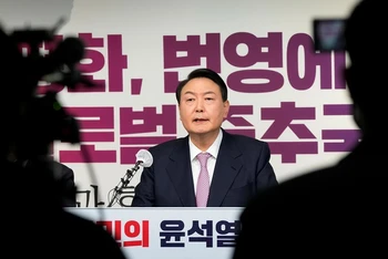 Tổng thống đắc cử Hàn Quốc Yoon Suk-yeol. (Ảnh: Reuters)