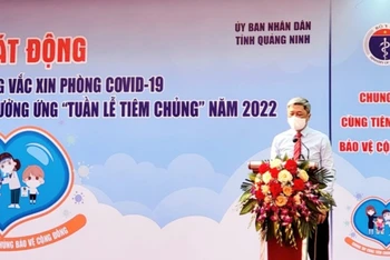Thứ trưởng Y tế Nguyễn Trường Sơn phát biểu tại buổi Lễ phát động.