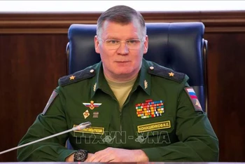 Phát ngôn viên Bộ Quốc phòng Nga, Thiếu tướng Igor Konashenkov. Ảnh (tư liệu): AP/TTXVN