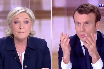 Ông Emmanuel Macron và bà Marine Le Pen đối đầu trực tiếp lần thứ hai trên truyền hình kể từ năm 2017.