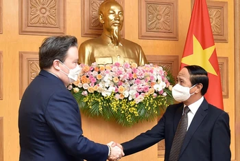 Phó Thủ tướng Lê Văn Thành tiếp Đại sứ Hoa Kỳ tại Việt Nam.