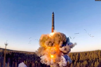 Tên lửa đạn đạo liên lục địa của Nga. (Nguồn: Bộ Quốc phòng Nga)