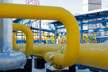 Hệ thống đường ống dẫn khí đốt của Tập đoàn Gazprom, Nga. (Ảnh: Reuters)