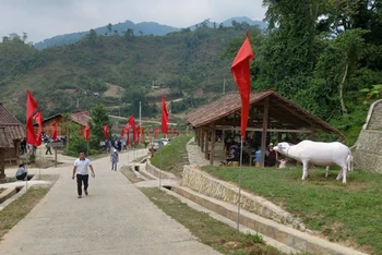 Một góc điểm du lịch cộng đồng xóm Hoài Khao, xã Quang Thành, huyện Nguyên Bình (Cao Bằng).