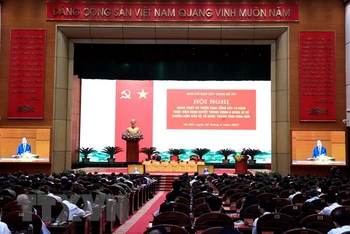 Chủ tịch nước Nguyễn Xuân Phúc phát biểu chỉ đạo hội nghị. (Ảnh: Thống Nhất/TTXVN)