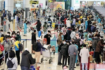 Sản lượng hành khách qua Cảng hàng không quốc tế Nội Bài tăng cao.