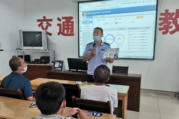 Một lớp học luật giao thông cho lái xe ở Ninh Hạ, Trung Quốc. (Ảnh minh họa) 