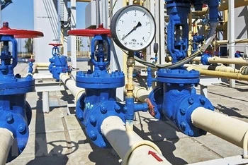 Hệ thống đường ống dẫn khí đốt của Tập đoàn Gazprom (Nga) sang châu Âu. (Ảnh: EPA/TTXVN)