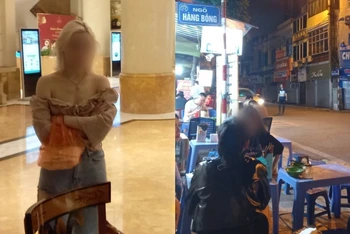 Nạn nhân của vụ cướp điện thoại trên phố Hàng Bông (Ảnh: Văn Yên)