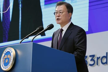 Tổng thống Hàn Quốc mãn nhiệm Moon Jae-in. (Ảnh: Yonhap)