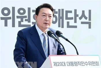 Tổng thống đắc cử của Hàn Quốc Yoon Suk-yeol. (Ảnh: Yonhap/TTXVN)
