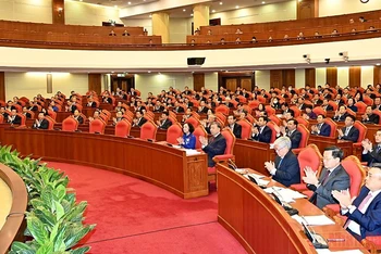 Hội nghị lần thứ 5 Ban Chấp hành Trung ương Đảng Cộng sản Việt Nam khóa XIII. (Ảnh: ĐĂNG KHOA)